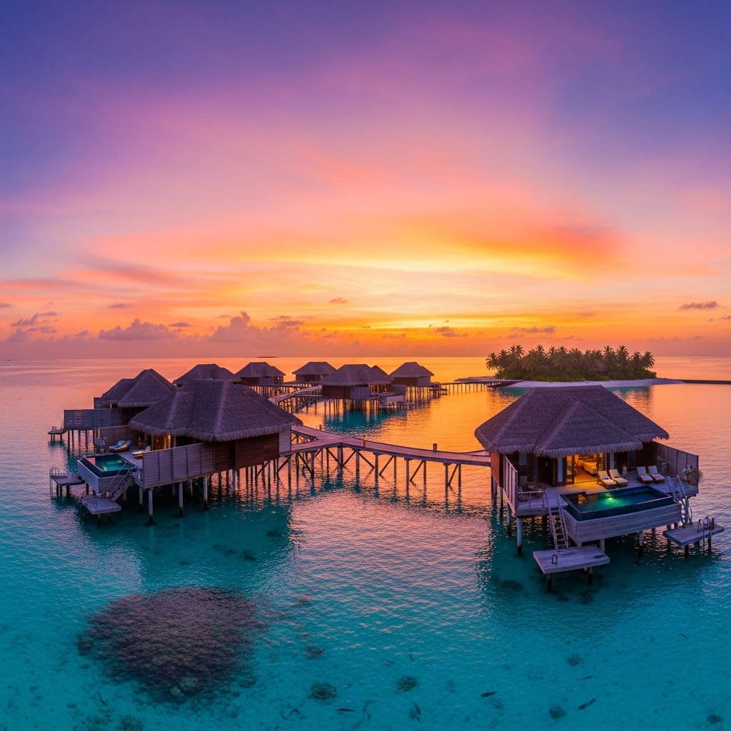 Vily nad vodou – Maledivy