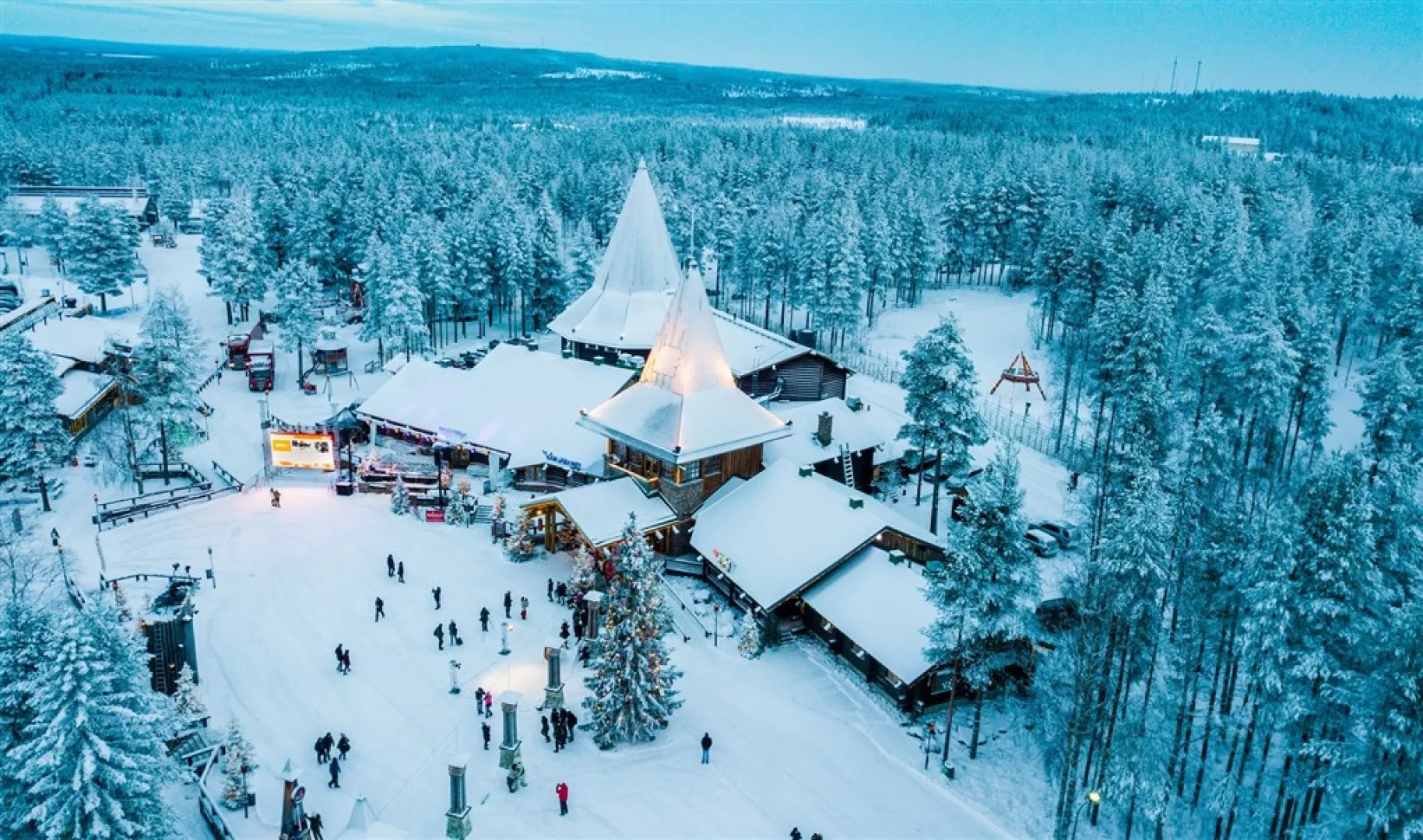 Rovaniemi nočná atmosféra