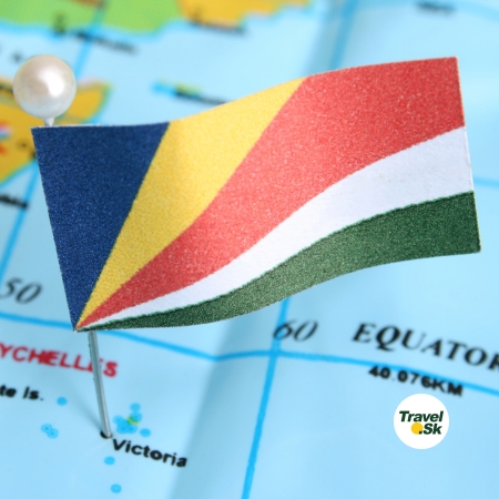 Mapa ostrova Mahé na Seychelách